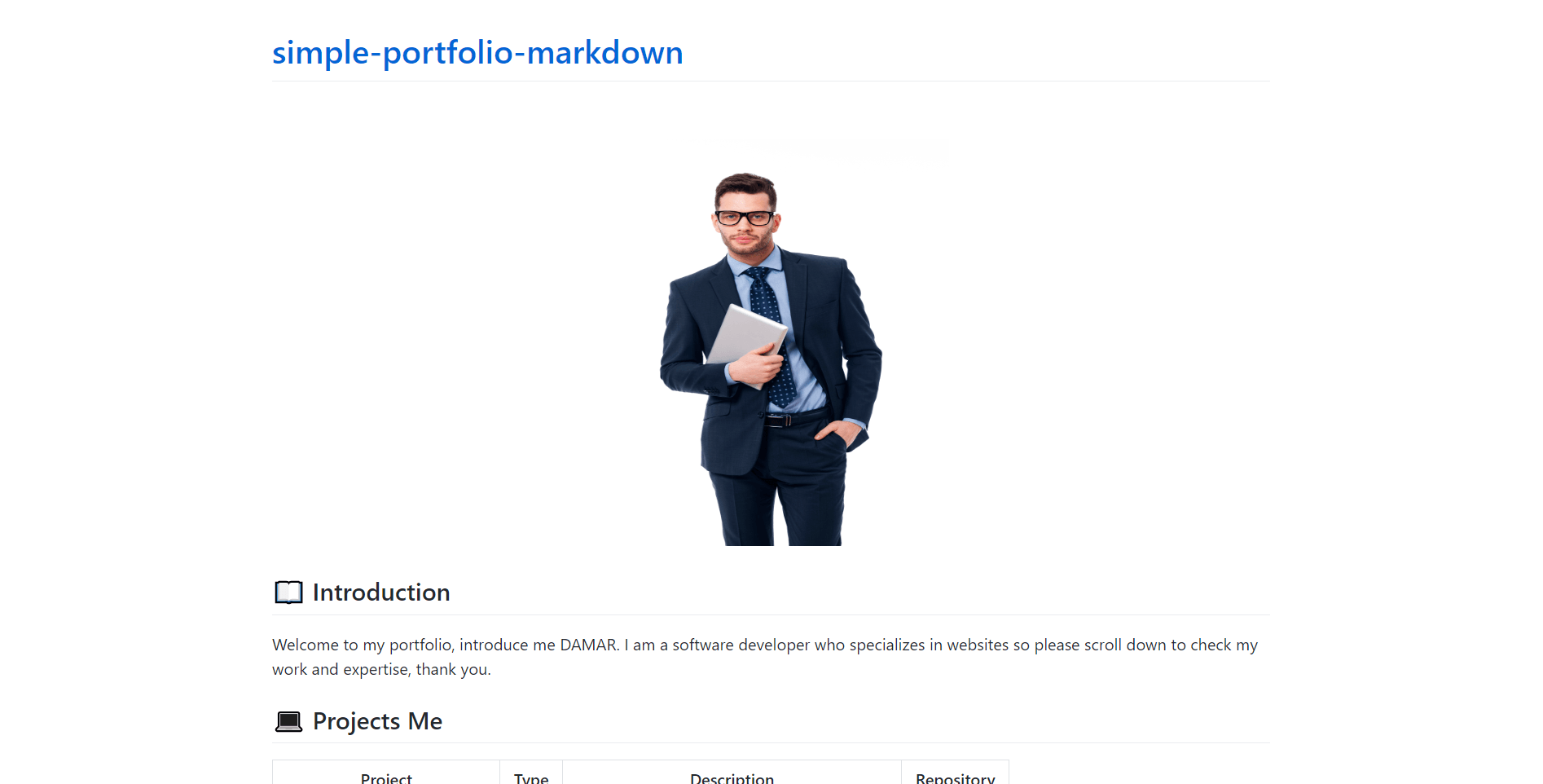 simple-portfolio-markdown